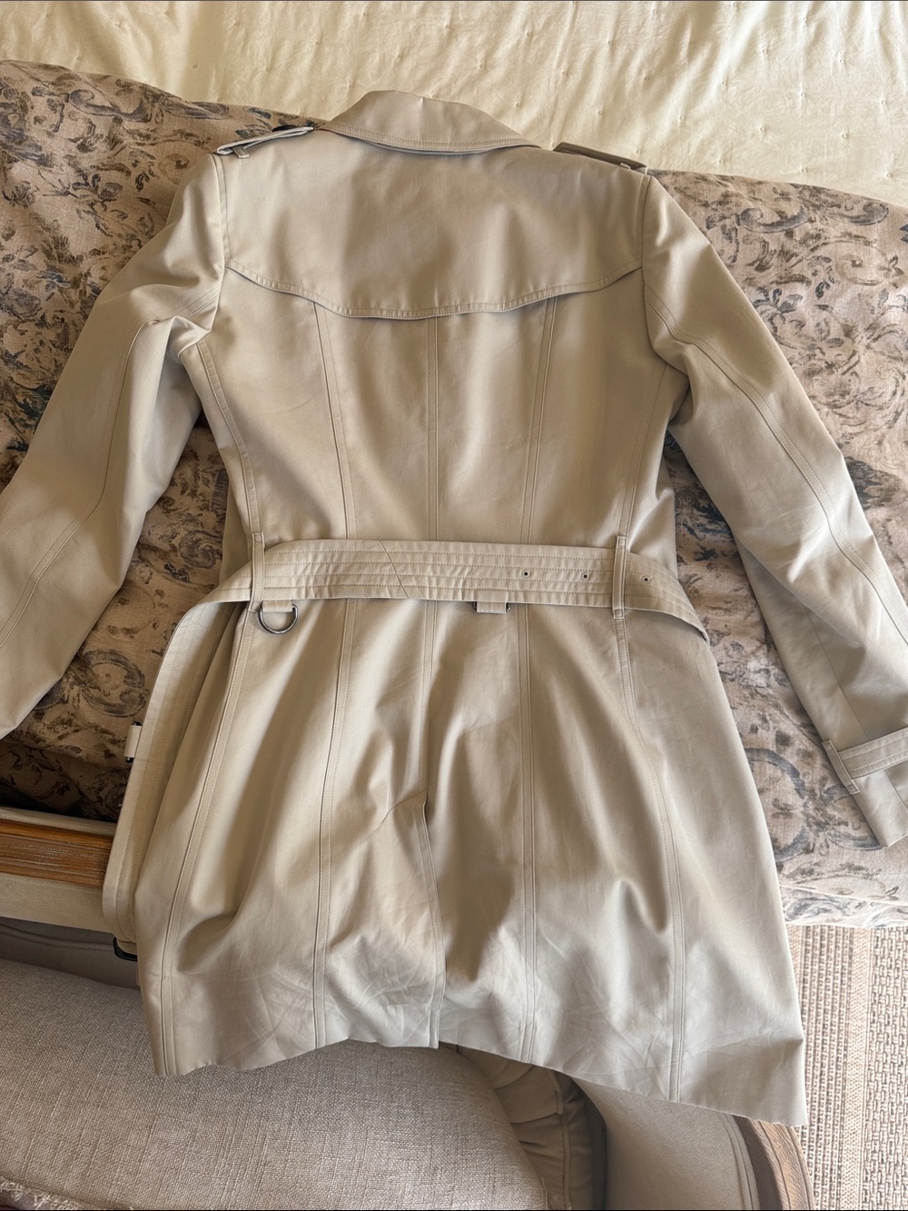 Burberry Beige Double-Breasted Trench Coat - Picture 9 of 9